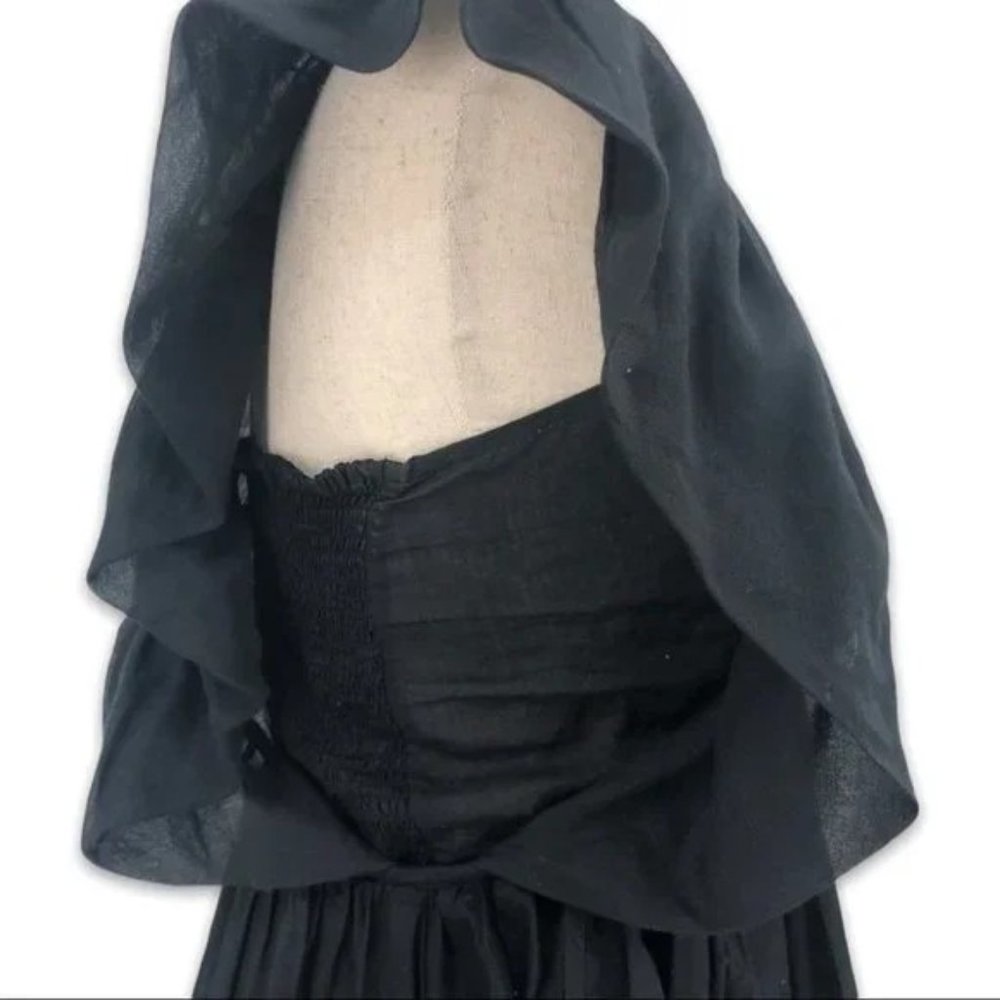Tony Cohen Flutter Frill Sleeve Silk Blend Dress W/Pockets Size XS/2 - Picture 5 of 6